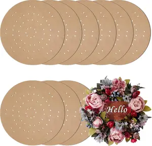 9 PCS 10 Inch Wreath Boards with Holes, Wood Board Forms with 100 Nylon Ties, DIY Round Frame Decorative Flower Boards Wreath Making Supplies for Wedding, Christmas, Home Decor