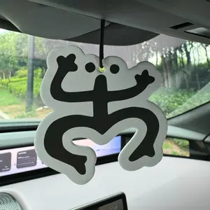 Coqui Frog Puerto Rico Car Air Freshener, Car Diffuser, Car Aroma Diffuser, Car Interior Diffusers, Rearview Mirror Hanging & Vent Clip, Natural Material, Long-Lasting 90 Days, Alcohol-Free, Unisex Gift, Car Fragrance