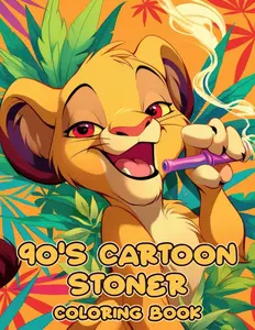90s Cartoon Stoner Coloring Book: 50 Trippy & Psychedelic Designs for Stress Relief and Relaxation, Perfect for Weed Enthusiasts and Fans of Retro Cartoons to Unwind.