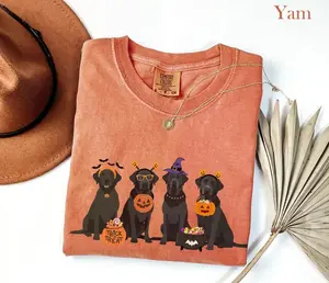 Comfort Colors Halloween Black Lab Shirt, Fall Labrador Retriever Tshirt, Halloween Dog Lover Tee, Black Labrador Mom Tee, Spooky Lab Mama Gift
