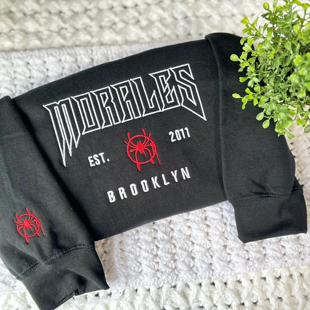 Morales Varsity embroidered sweatshirt Casual Embroidery Unisex
