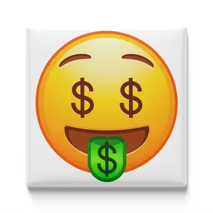 Money-Mouth Face Emoji Magnet