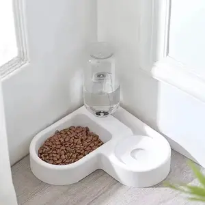 Automatic Drinking Love Pet Bowl Moisture-proof Cat Bowl Dog Basin Dual-use Multi-functional Drinking And Feeding. Perfect for Smaller Cats And Dog!