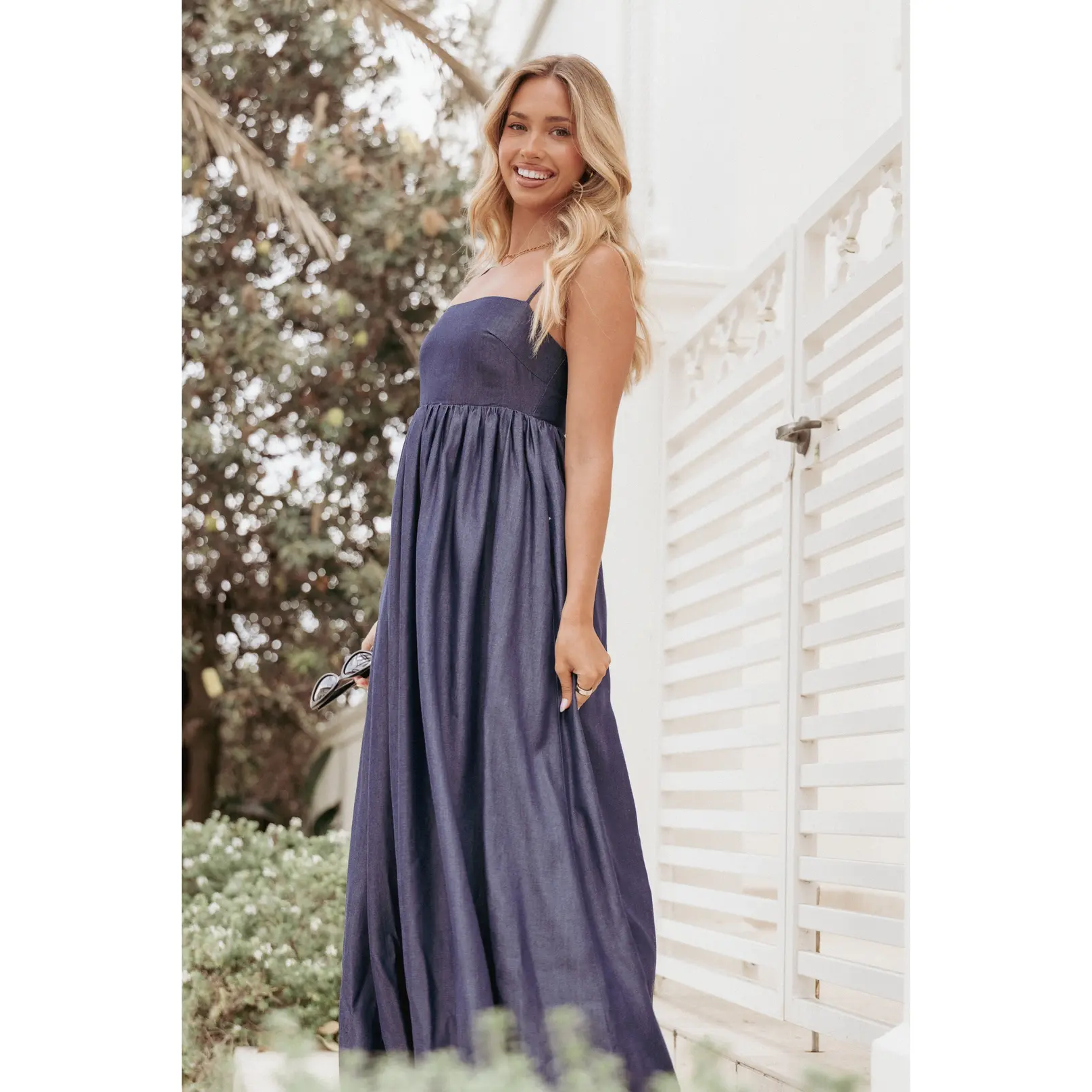 Odessa Maxi Dress - Dark Chambray - TikTok Shop