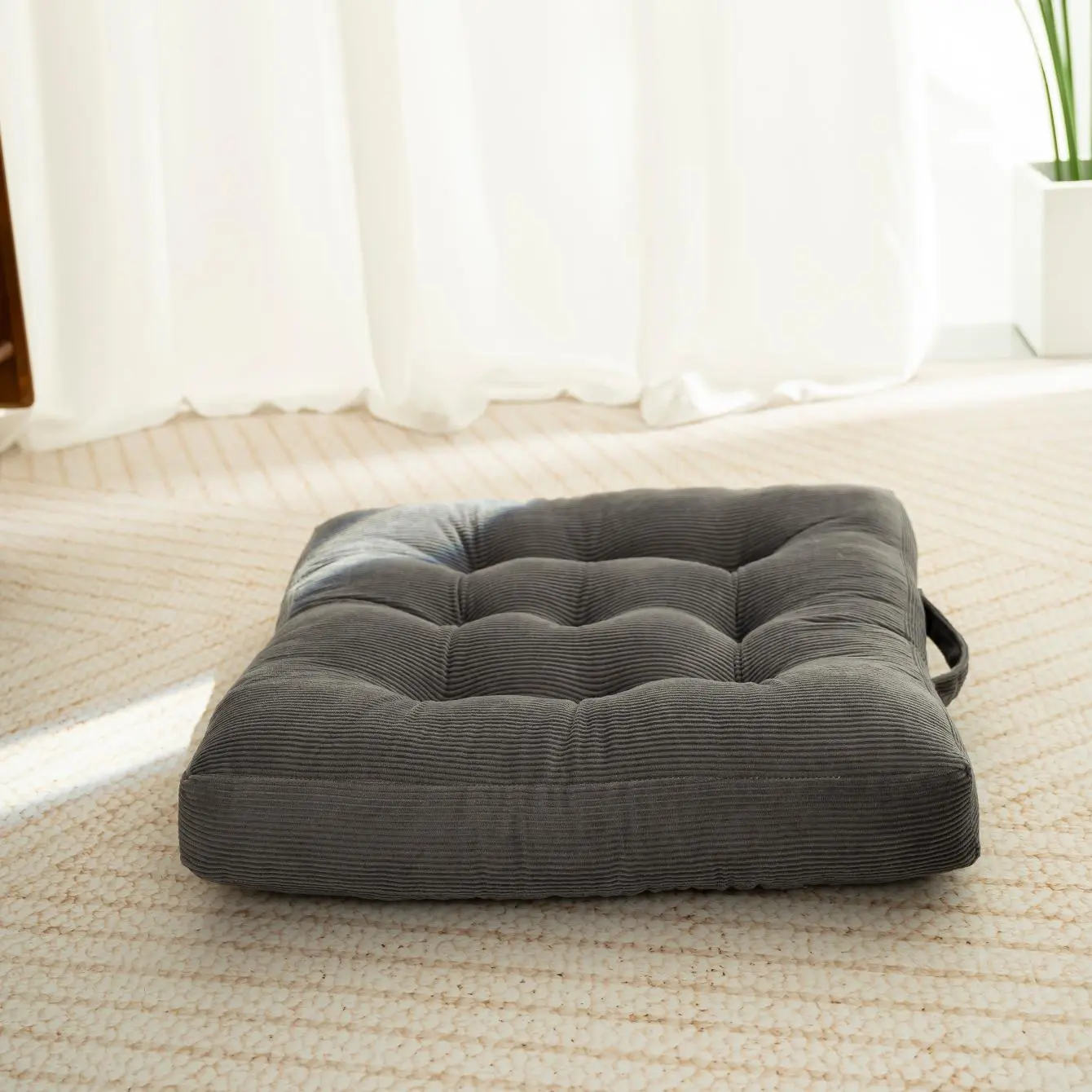 Solid Color Square Floor Pillow, Thickened Cushion for Living Room, Soft Comfortable Cushion for Yoga & Meditation, Multifunctional Home Decor, Square Seat Cushion, Soft Cushions, Comfy Cushions