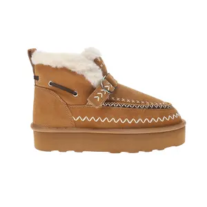 Vintage Havana Womens Grand Pull On Casual Boots Low Heel 1-2" - Brown