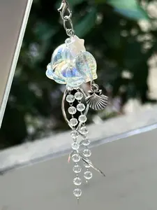 Jellyfish Design Keychain, Cute Clear Phone Chain, Fashionable Keychain for Women & Men, Trendy All-match & Exquisite Keychain for Birthday Gift, Keychain Pendant