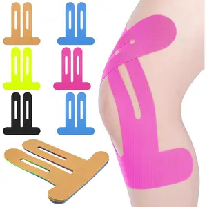 10PCS Precut Kinesiology Tape for Knees, Pre Cut Kinetic Knee Tape Waterproof Sport Tape for Knee Support Muscle & Joint Stability Sports 22x25cm Knee Cap Stability Tape -5 Colors