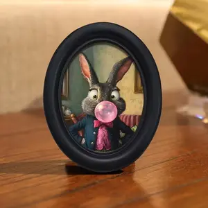 Vintage Art Style Rabbit Bubble Gum Pattern Artistic Decorative Home Item, Perfect for Halloween Christmas Thanksgiving Wall Decoration Home Decor Ornaments