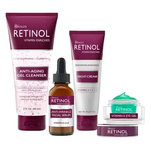 RETINOL Anti-Aging Starter Kit - Traveler Size - Cleanse, Treat, Repair & Hydrate - Vitamin Enriched - Clinically Proven - Made in USA