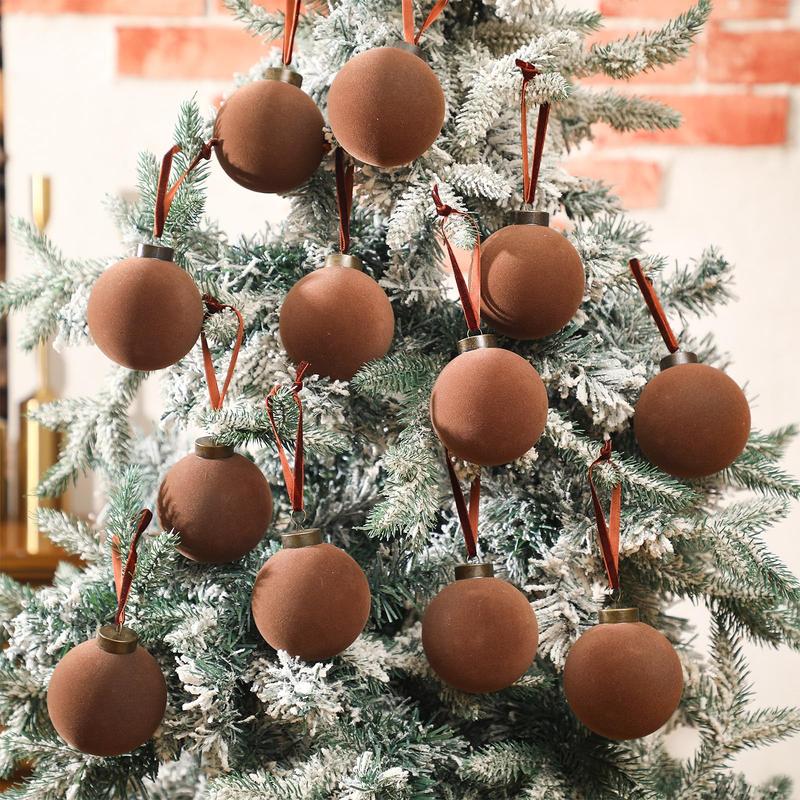 Christmas Clearance Sale Velvet Christmas Ornaments Burgundy Christmas Decor Flocked Christmas Balls Christmas Tree Bows Multicolor Christmas   Decorations for Xmas Tree Wall Front Door Porch Home Holiday Wedding Party Christmas Gifts Navidad Decoración