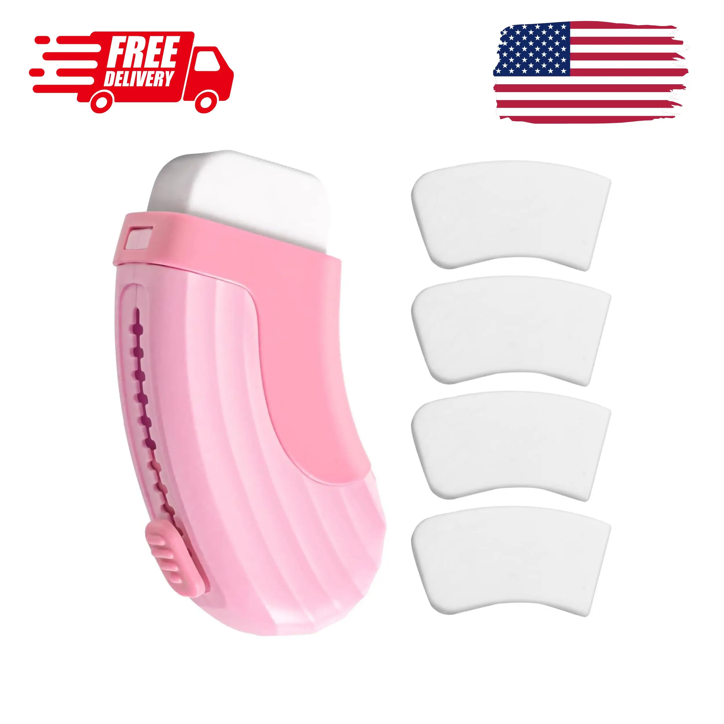 4+1 Pack Rubber Erasers Sliding Retractable Eraser, Large White Pink