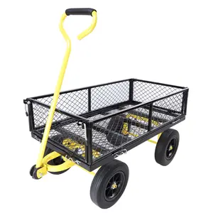 Garden Tool,Solid wheels Tools cart Wagon Cart Garden cart trucks make it easier to transport firewood