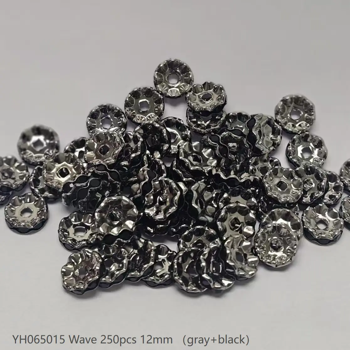 #65 Wave 12mm 250pcs Gray+Black YH065015