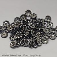 #65 Wave 12mm 250pcs Gray+Black YH065015