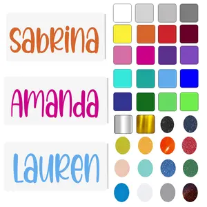 PakedDeals Custom Name Vinyl Decal Sticker for Cups Cars Laptops Phones CH