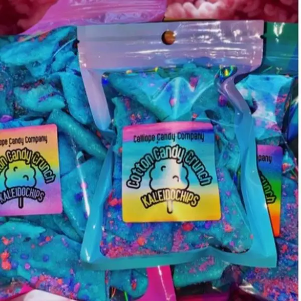 KaleidoChips-Freeze Dried Cotton Candy Crunch Roll Up Sweet Treat, 3 sizes available