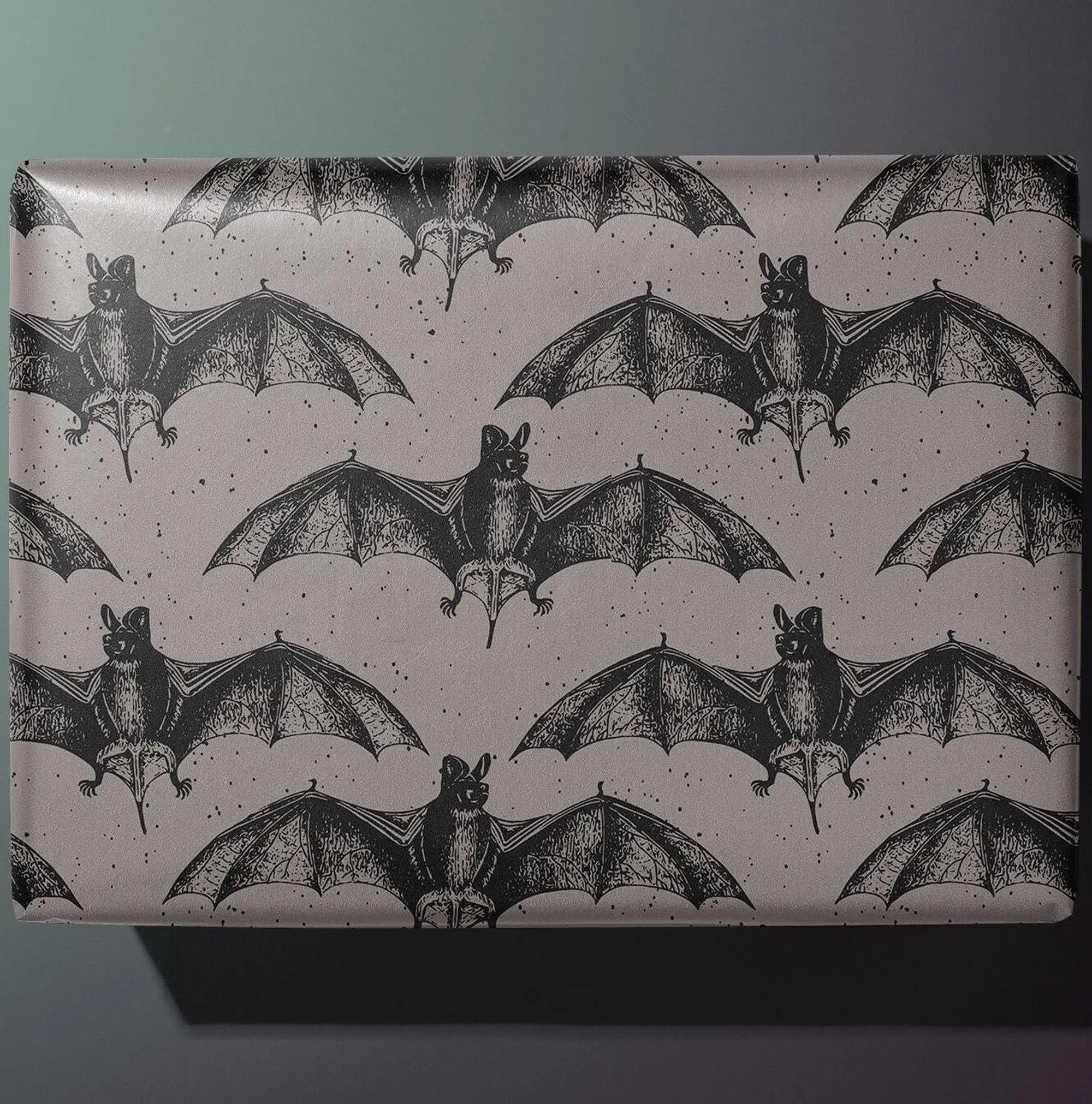 Bat Wrapping Paper, Cute Gothic Woodland Wildlife Gift Wrap for Animal Lovers