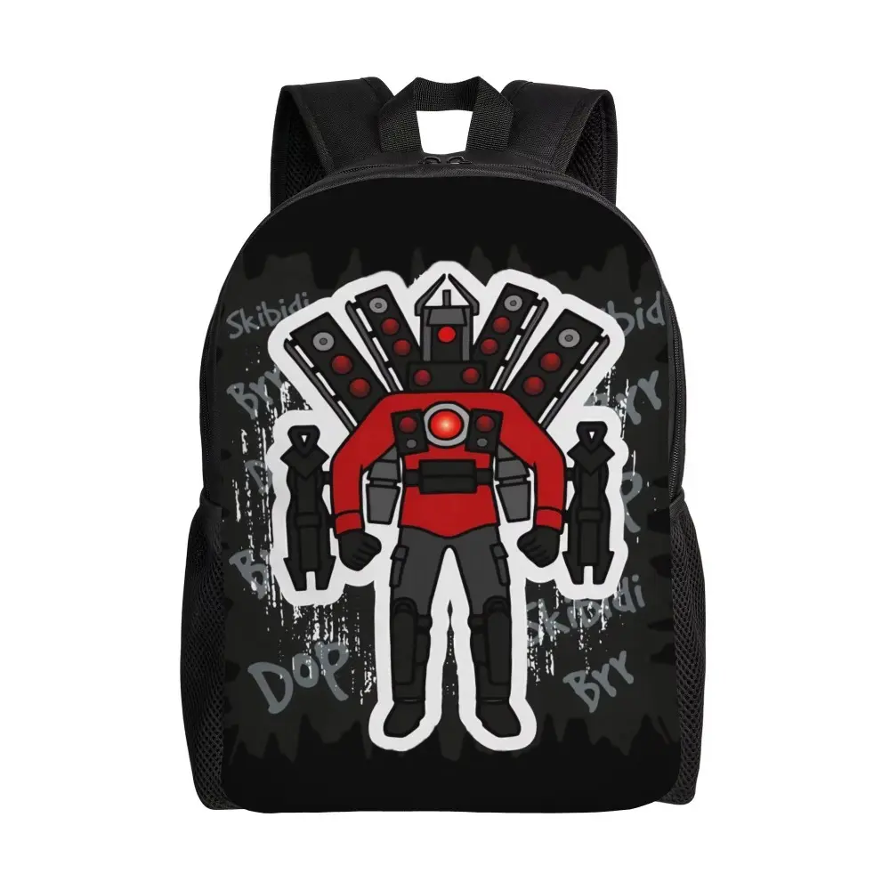 Backpack for Men Women Teenage High School Work Daypack Skibidi Toilet College Shoulder Bag with Pocket