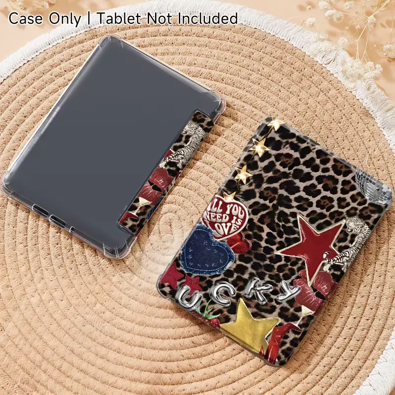 Leopard Print Case - Compatible with Kindle 5th/11th/12th Gen & Kindle Paperwhite 12, 4-Corner Reinforcement, Full Protection, Intelligent Flip Design, Scratch-Drop Resistant, Durable Gift Option