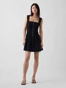Gap Women's Pintuck Drop-Waist Mini Dress