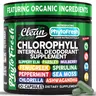 Clean Nutra Chlorophyll Internal Deodorant Supplement with Slippery Elm, Spirulina, Sea Moss, Ashwagandha & Peppermint for Daily Detox & Digestive Support - Phyto Fresh