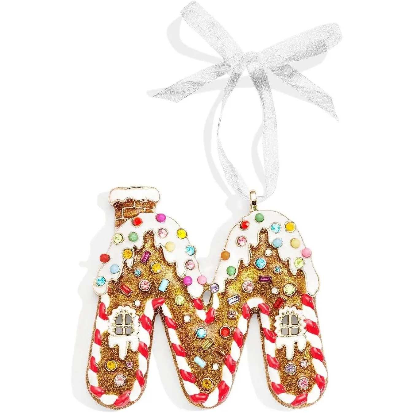 Christmas Initial Ornaments, Red Letter Ornaments for Xmas Tree, House Hanging Decoration Gift for Women Men Family Friends