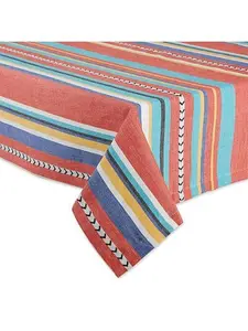 Design Imports 60" x 84" Verano Stripe Tablecloth