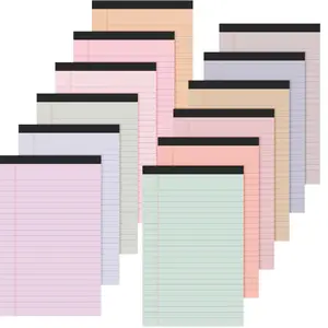 Mini Legal Pads College Ruled 50 Sheets Per Notepad Micro Writing Pads Perforated Note Pads Lined Note Paper for School College Office Professional  5*8