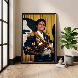 Michael Jackson Poster, 1984 Grammys Print, Thriller Era Wall Art, King of Pop Decor, 80s Vintage Music Photography, Retro Pop Culture