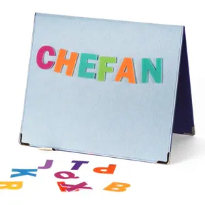 Foldable Felt Board for Toddlers 22 x 13, Freestanding Flannel Board for Kids, Preschool Classroom and Daycare Storytelling Display, Compatible with Felt Set, Blue
