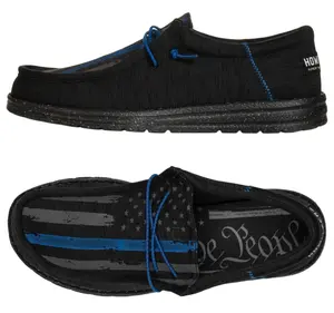 Howitzer Men's Slip-On Shoes ROAM BLUE FLAG Sneakers with Camo Print Footwear