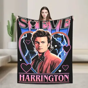 Steve Harrington Blanket Soft Fluffy Plush Throw Blanket For Kids Adult Home Decor Flannel Bedspread Bed Cover Suitable For Home, Office, Travel, Camping, and Car use.