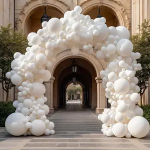 113pcs White Balloons, Different Sizes 18/10/5inch White Latex Balloon Helium Arch Kit Garland, for Graduation, Wedding, Baby Shower, Birthday Party, Anniversary patry, Engagement Party Decorations Balloon Arch Backdrop