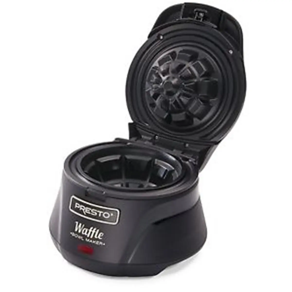 PRESTO Electric Aluminum Body 4-in Kitchen Appliance - 4-inch Waffle Bowl Maker, 8.54 lbs, Nonstick Grids, Signal Light, No Special Batter Needed, Bakes Thick Fluffy Tender Waffles for Homemade Desserts, Bake And Fill