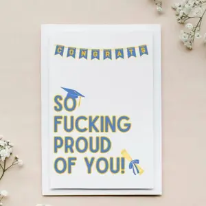 Funny Graduation Card / So Fucking Proud of You / Card For College Graduation