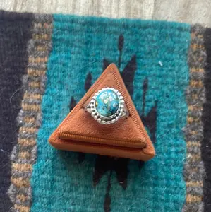 “The Andi” Handcrafted Morenci Turquoise Sterling Silver Ring Size 9.5