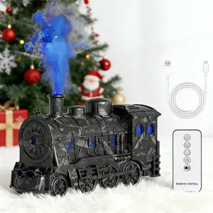 Train Shaped Aroma Diffuser, USB Powered Essential Oil Diffuser with Night Light, Aromatherapy Machine Cool Mist Dual Spray Mode for Home Office Hotel, Cool Mist Humidifiers