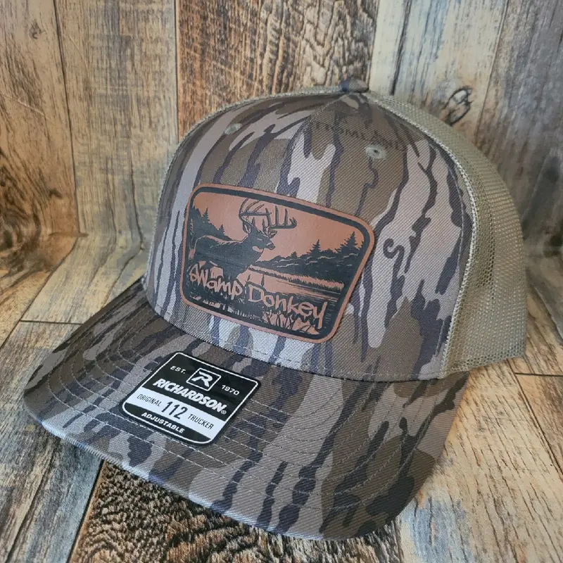 Swamp Donkey Animal-Themed Whitetail Deer Hunting Baseball Cap - Durable Quality Caps, Adjustable Strap for Customizable Fit, Men's Hats with Designs, Outdoor Field Outing Accessories Adults