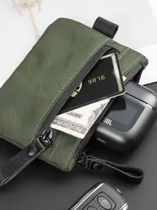 2026 New Men's Multifunctional Nylon Minimalist Wallet, Mini Zipper Card Holder, Portable Earphone Key Coin Organizer, All Seasons Tool Bag