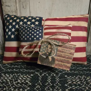 Americana Set of Two Flag Pillows