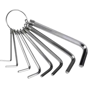 8 in 1 Metric Hex Key Set, Keychain Allen Wrench Bike Repair Tool, Portable Hex Head Socket Screw, Rust-Resistant, Keyring Design, Fits 1.5mm, 2mm, 2.5mm, 3mm, 3.5mm, 4mm, 5mm, 6mm