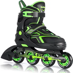 Torinx Green Boys Adjustable Inline Skates, Fun Beginner Roller Skates for , Youth, Girls, Men and Women