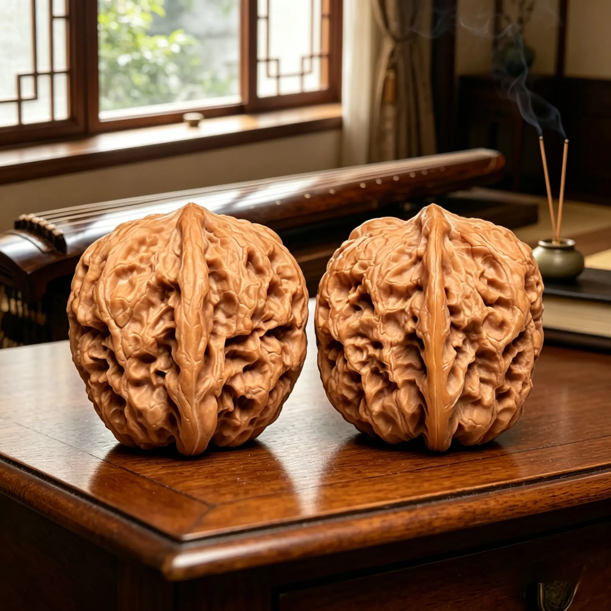 Handcrafted Chinese Walnut Carving Stress Relief Toy - Compact, Lightweight, Intricate Classic Novelty Design for 12+ Collectors, Eases Muscle Tension, Reduces Fatigue, Instant Relaxation, Ideal for Gifting to Friends (Toys & Hobbies), 12 Years Above