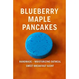 Blueberry Maple Pancakes Oatmeal Soap: Handmade Breakfast Scent Bar