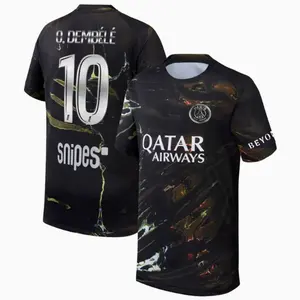 Unisex Soccer/Football Paris Saint-Germain Club O.Dembélé #10 2025/26 Night Edition Stadium Replica Jersey - Black IKP