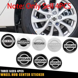 4pcs 56mm 60mm 65mm Aluminum Nissan GTR Nismo Logo Car Wheel Hub Center Cap Stickers Emblem Badge Decoration Decals For Nissan X-Trail Qashqai Juke Leaf Micra NOTE Altima Maxima Murano Rogue Patrol Pulsar NISMO Auto Styling Accessories