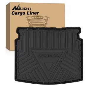 Nilight Cargo Mats for Jeep Compass 2017 2018 2019 2020 2021 2022 2023 2024 2025,All Weather Protection Heavy Duty Cargo Liners