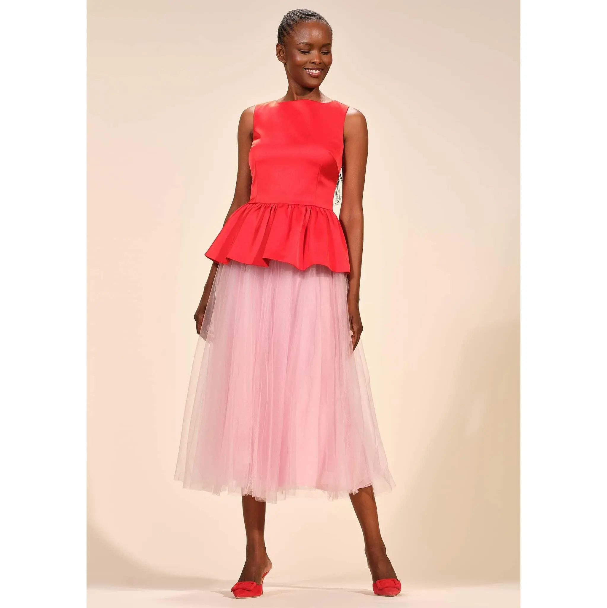 Satin Peplum Top