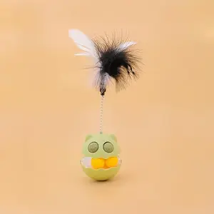 👾 3-in-1 Monster Wobble Cat Toy| 360° Spinning Feather & Catnip Ball| Interactive Boredom Relief for Indoor Cats🐾
